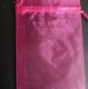 Hot pink organza bags